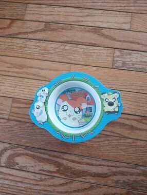 Vintage Y2k Blue Hamtaro Kids Bowl with Cute Hamster Design